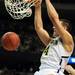 Michigan freshman Mitch McGary hangs from the rim after a dunk against South Dakota State in the second half of the second round of the NCAA tournament at the Palace in Auburn Hills on Thursday, March 21, 2013. Melanie Maxwell I AnnArbor.com